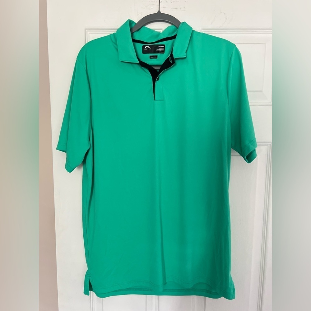 Oakley Means Golf quarter button polo color Green size XL Regular fit